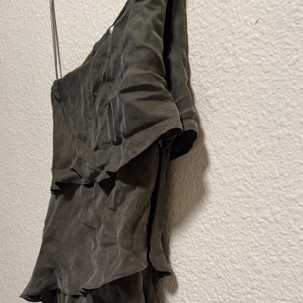 Posse Steel Olive One-Shoulder Ruffle Dress - Picture 5 of 11